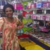 Nakkazi in her cosmetics shop. PHOTO BY ISAAC SSEJJOMBWE